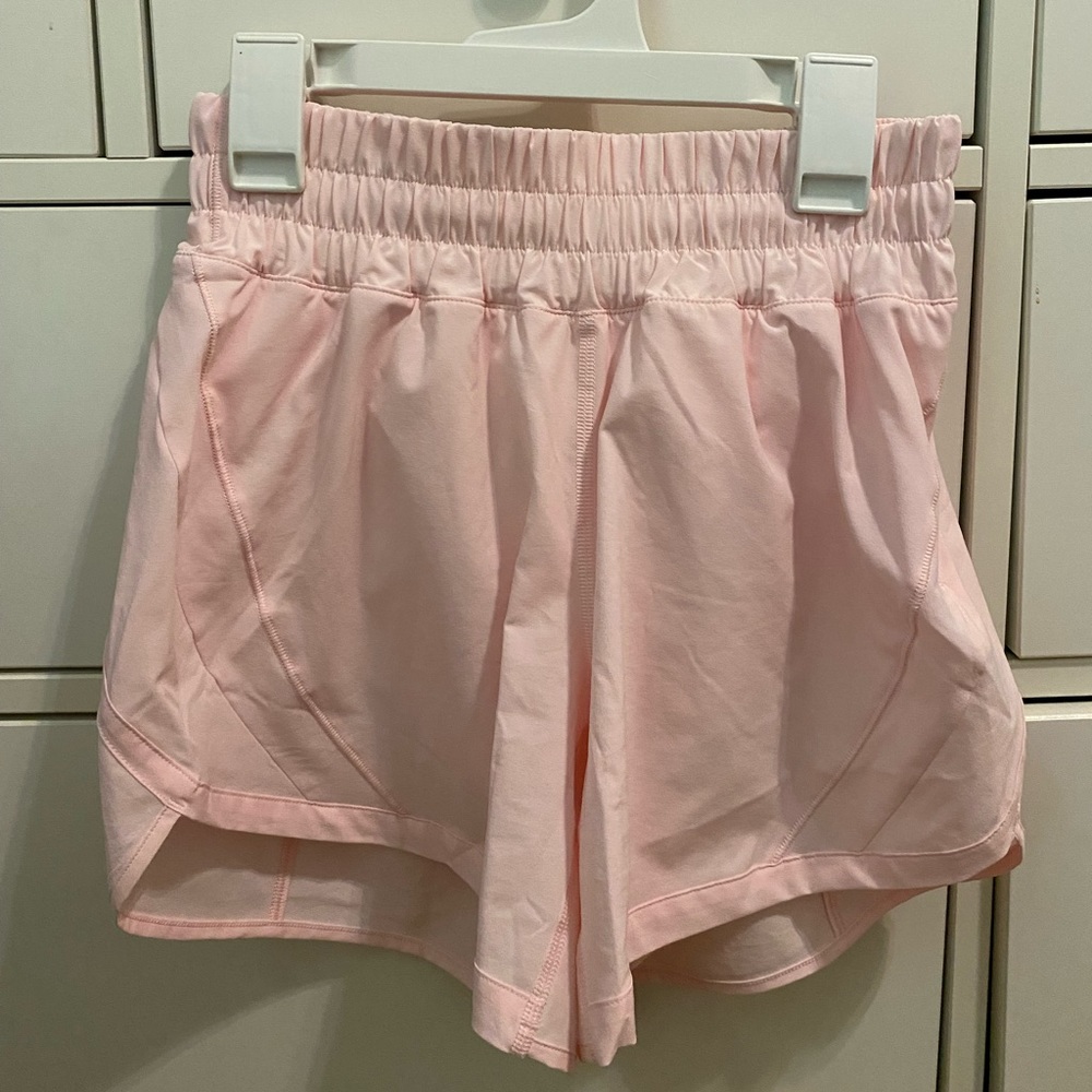 Lululemon Size 4 Track That 5” Strawberry Milkshake Shorts